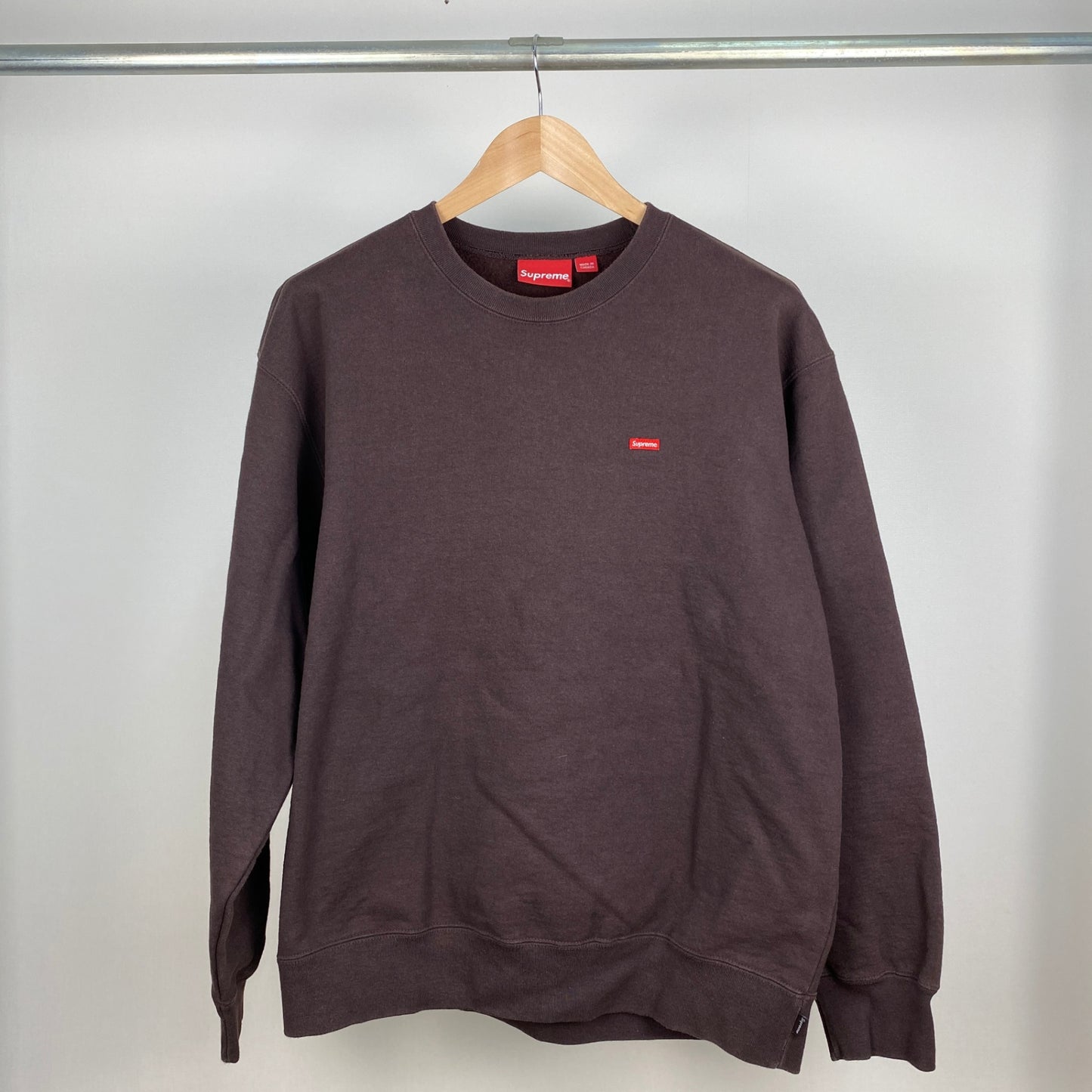 SUPREME Small Box Crewneck  メンズ L 茶系【中古】