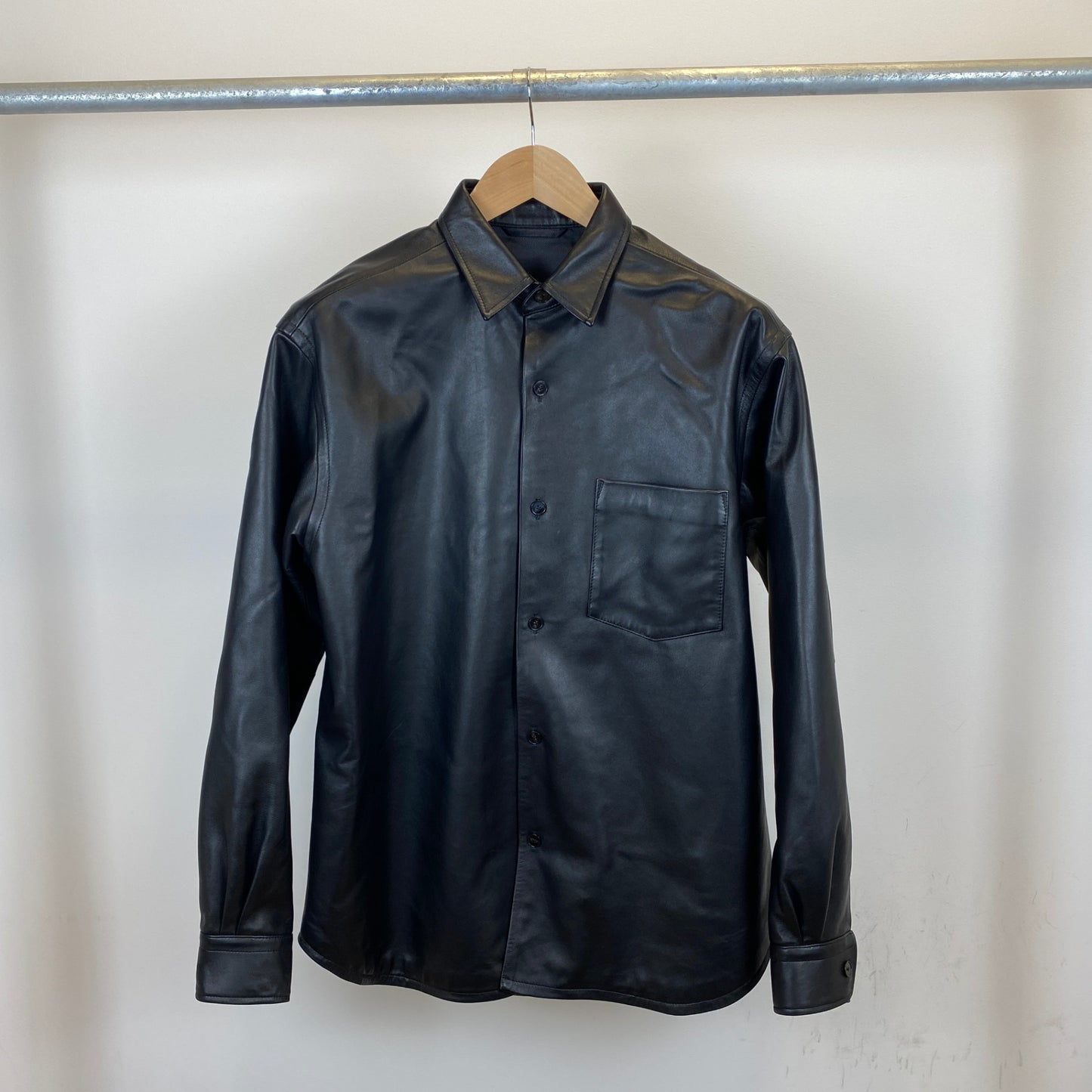 UNITED ARROWS レザーシャツ メンズ L 黒系【中古】