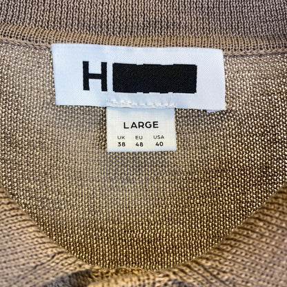 H BEAUTY ＆ YOUTH 半袖ニットポロ メンズ L ベージュ系【中古】