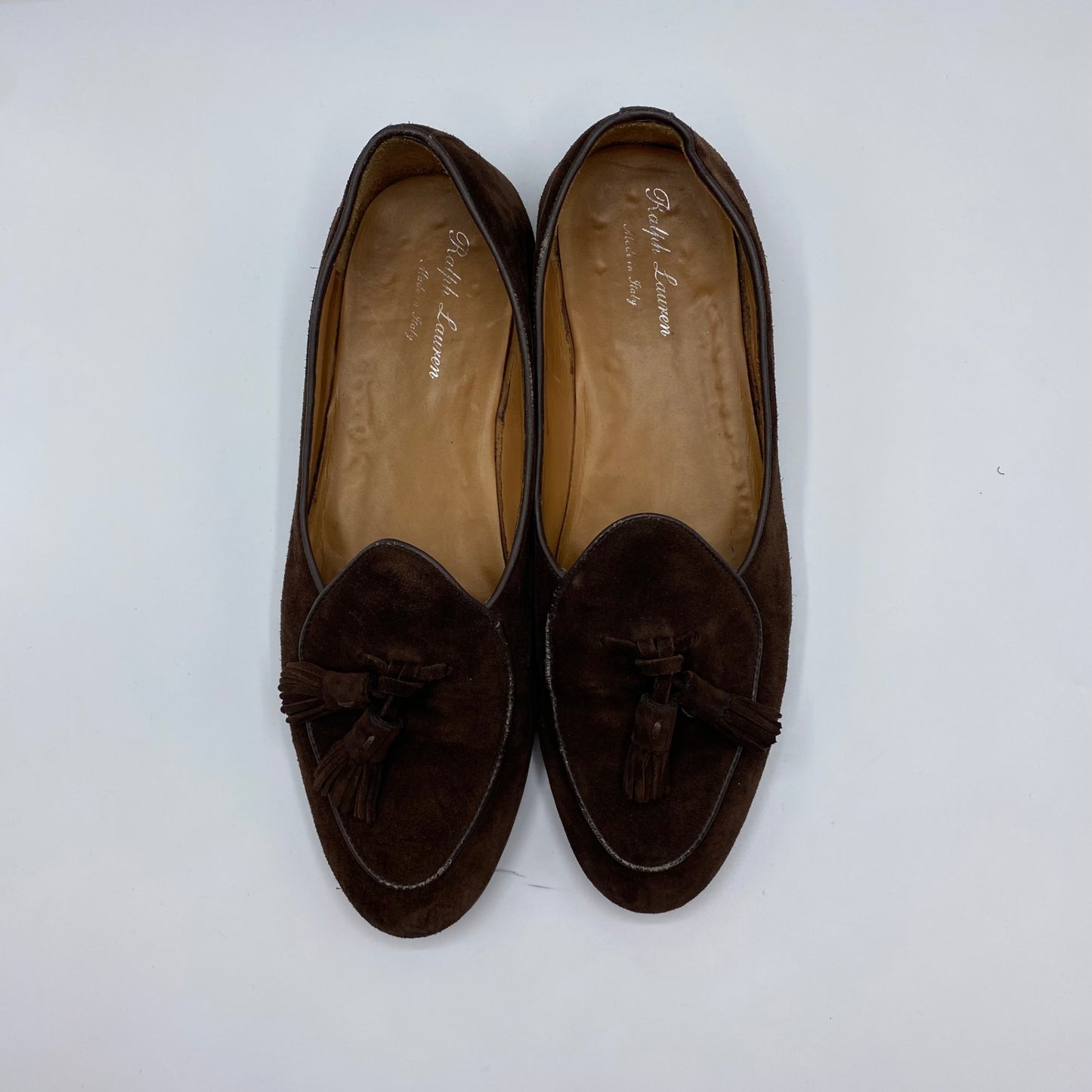 RALPH LAUREN PURPLE LABEL スウェードタッセルローファー メンズ 27cm 茶系【中古】