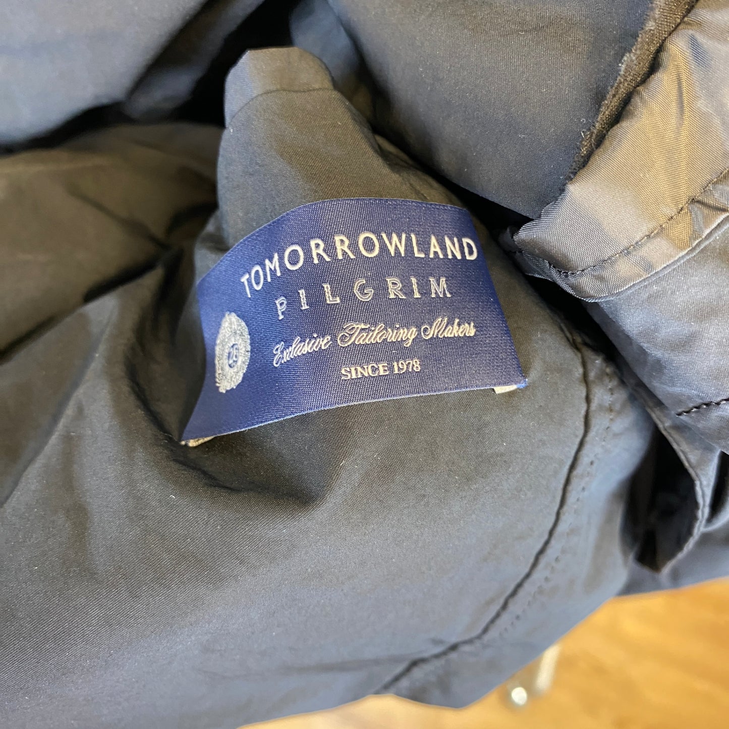 TOMORROW LAND ステンカラーコート メンズ L 黒系【中古】