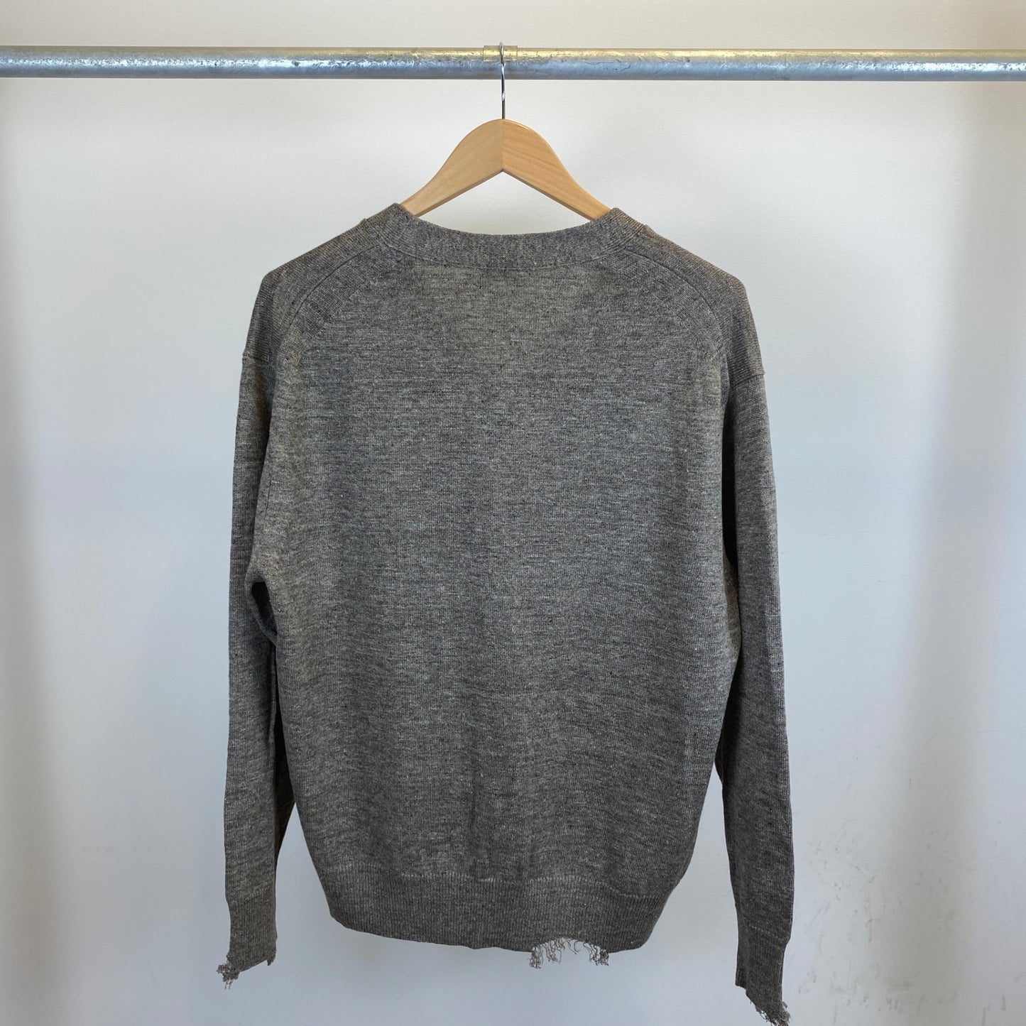 LOEFF ダメージカーディガン メンズ L ベージュ系【中古】