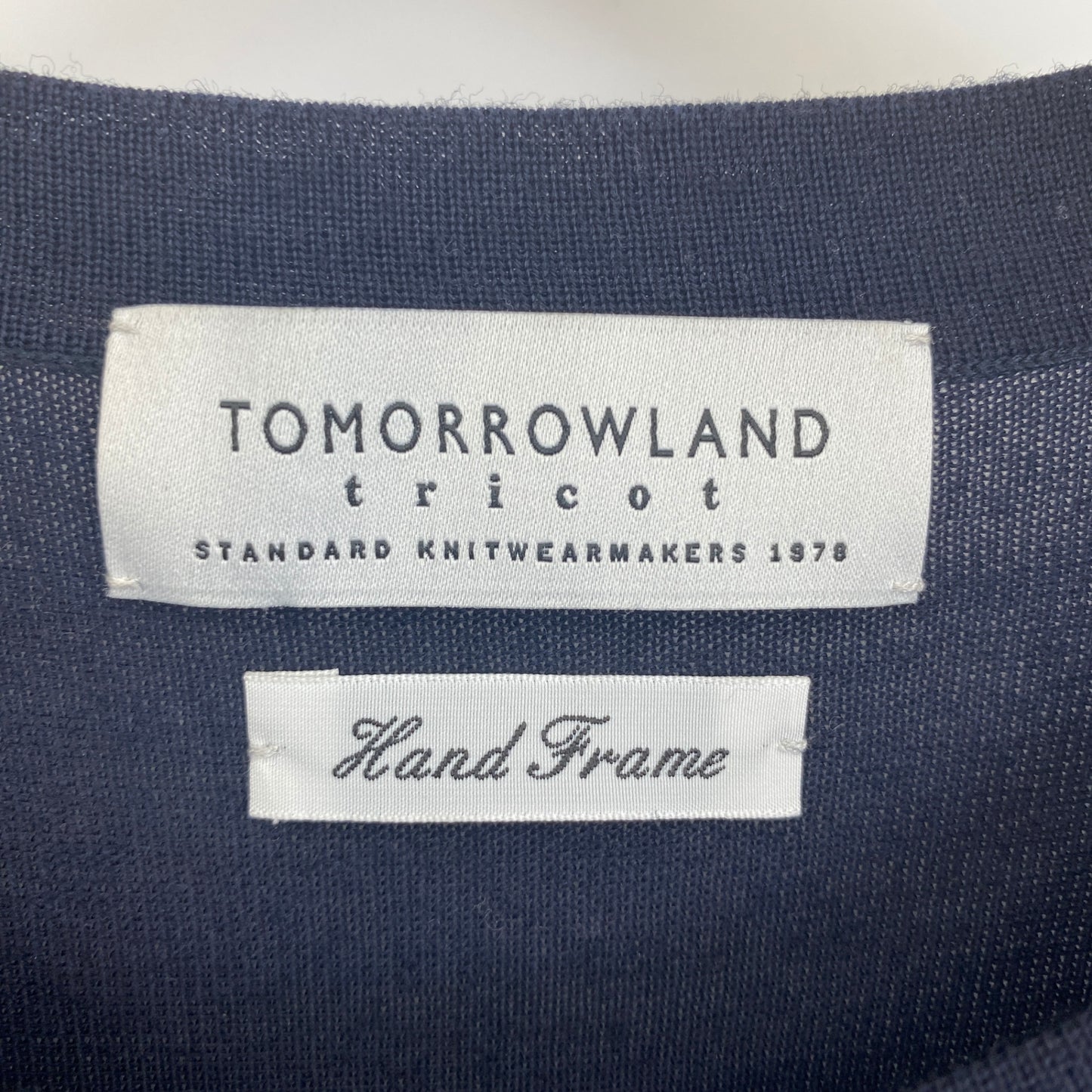 TOMORROW LAND クルーネックハイゲージニット メンズ M 紺系【中古】