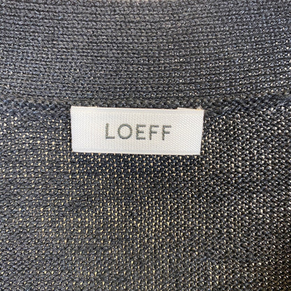 LOEFF ダメージカーディガン メンズ L 黒系【中古】